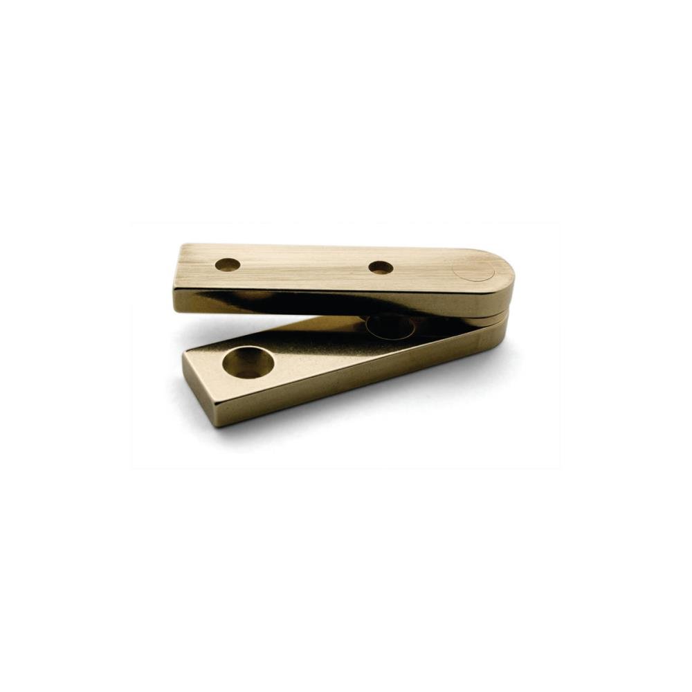 ST-80 Pivot Hinge - A product photo of brass hardware on a white background